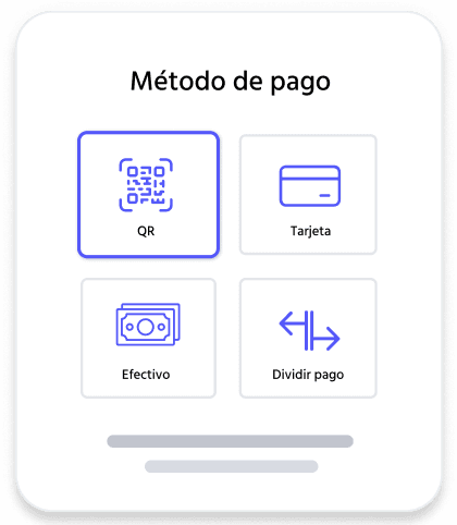 Cobros por QR, tarjeta o efectivo